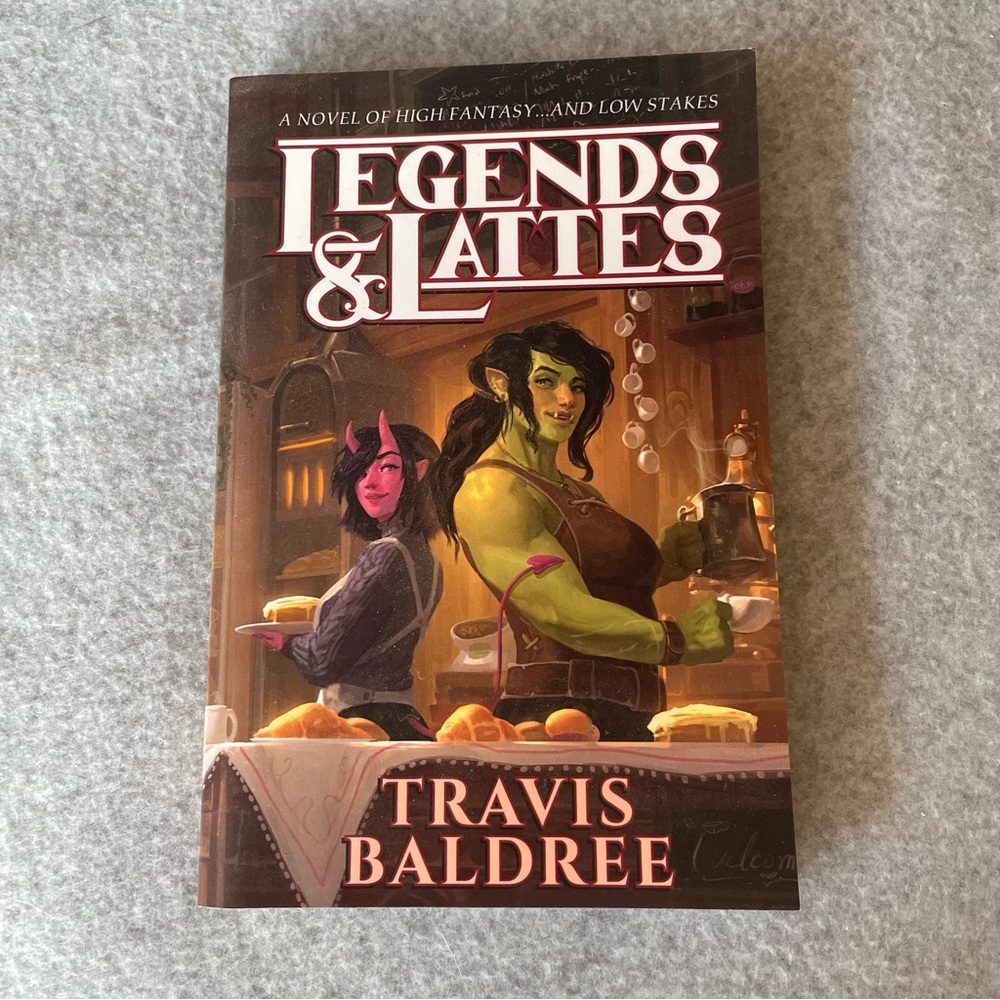 $10 SALE Legends & Lattes Fantasy Paperback Novel TRAVIS BALDREE Gift